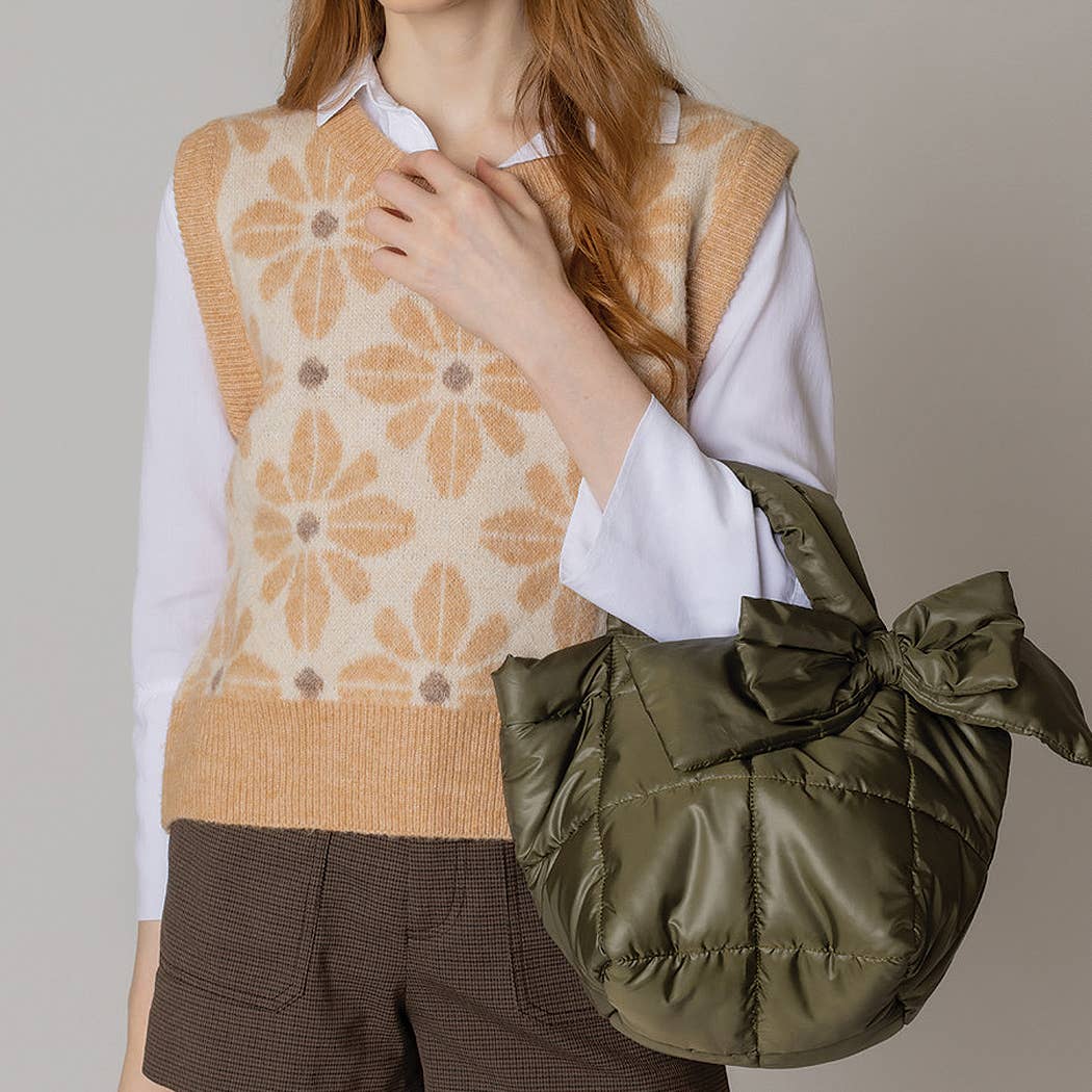 Padded Bow Tote Bag