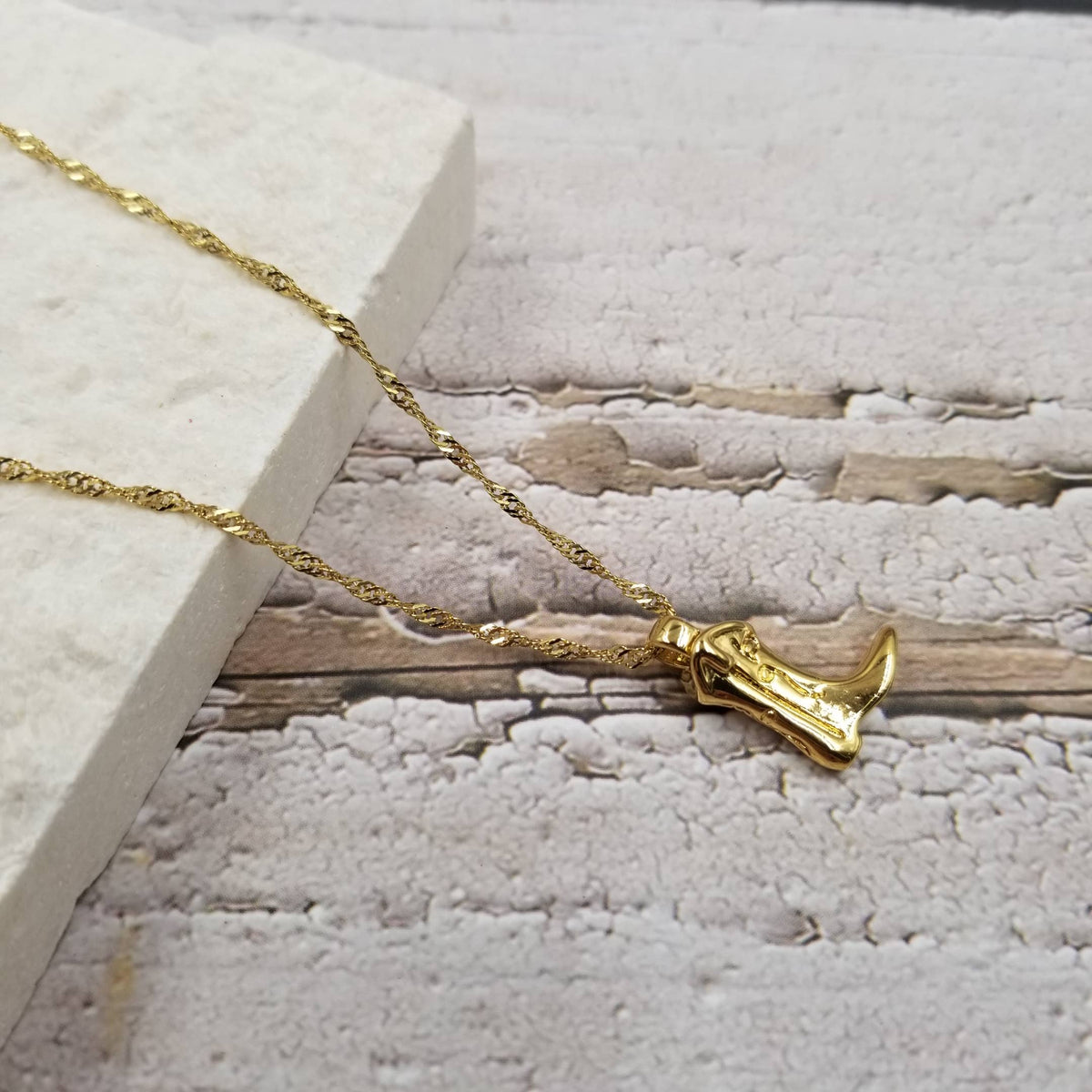 Western Cowgirl Boots Necklace