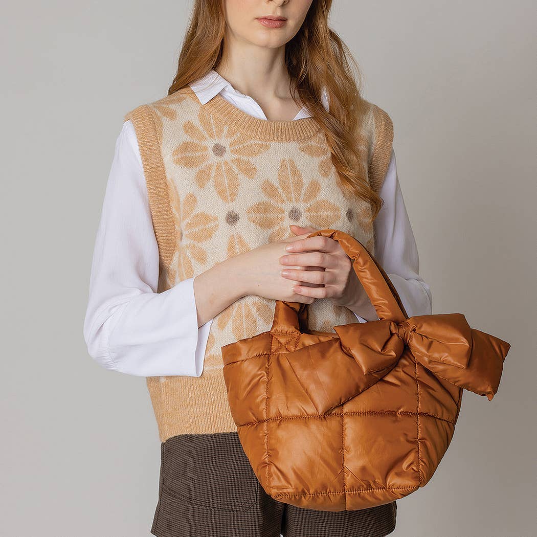 Padded Bow Tote Bag
