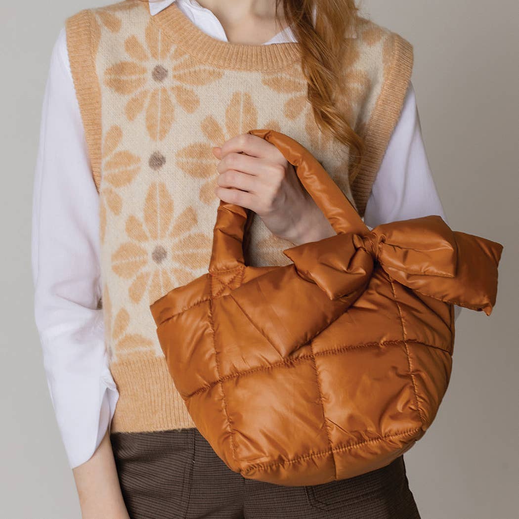 Padded Bow Tote Bag